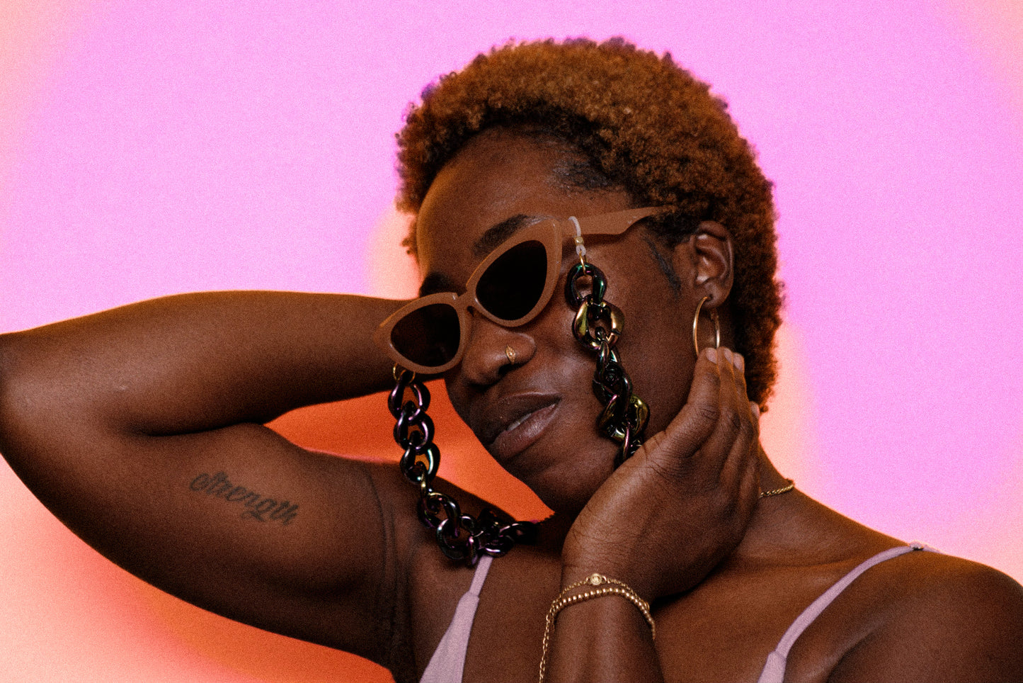 Purple rain chunky chain strap