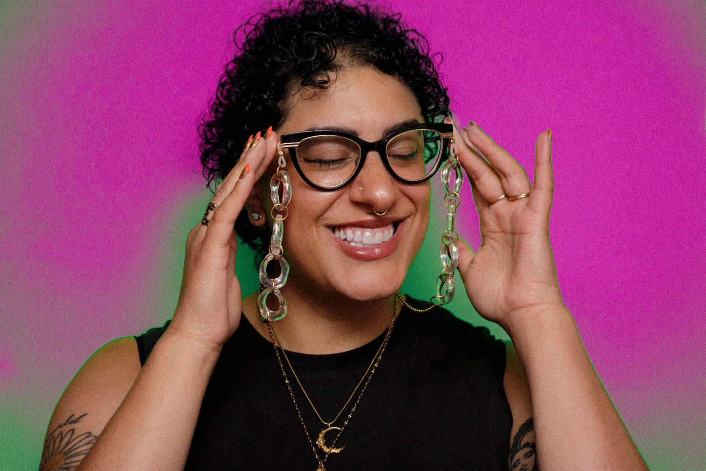 See through you drip chain strap